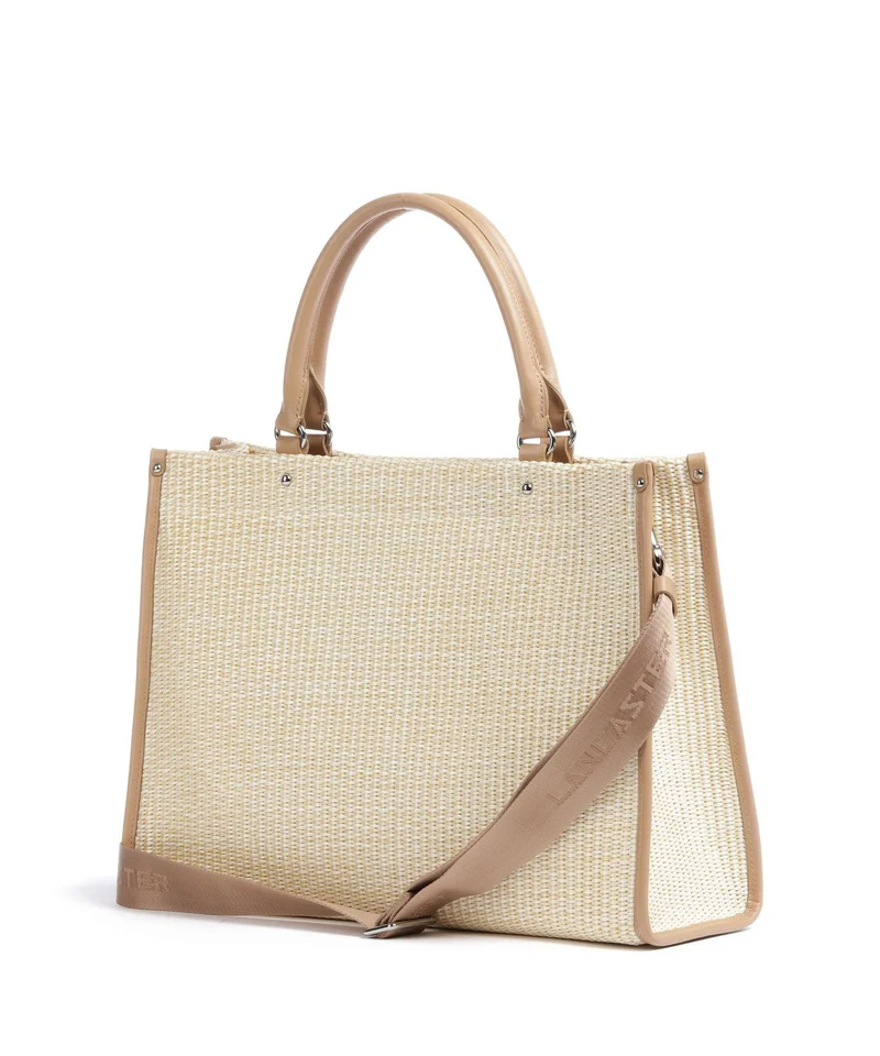 Lancaster Actual Osier Mini Sac à main beige
