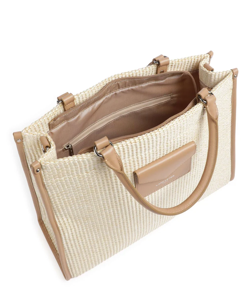 Lancaster Actual Osier Mini Sac à main beige