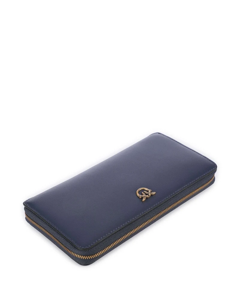 Pinko Ryder Portefeuille blu indaco ombroso/antique gold