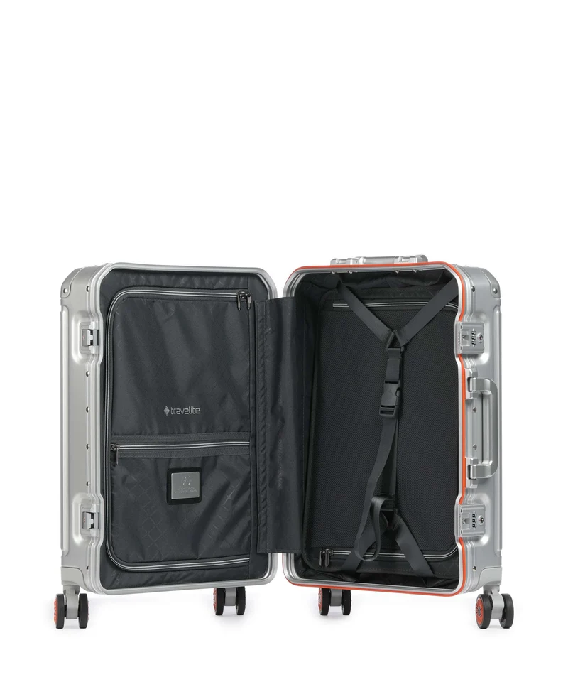 Travelite Next Valise 4 roues silber orange
