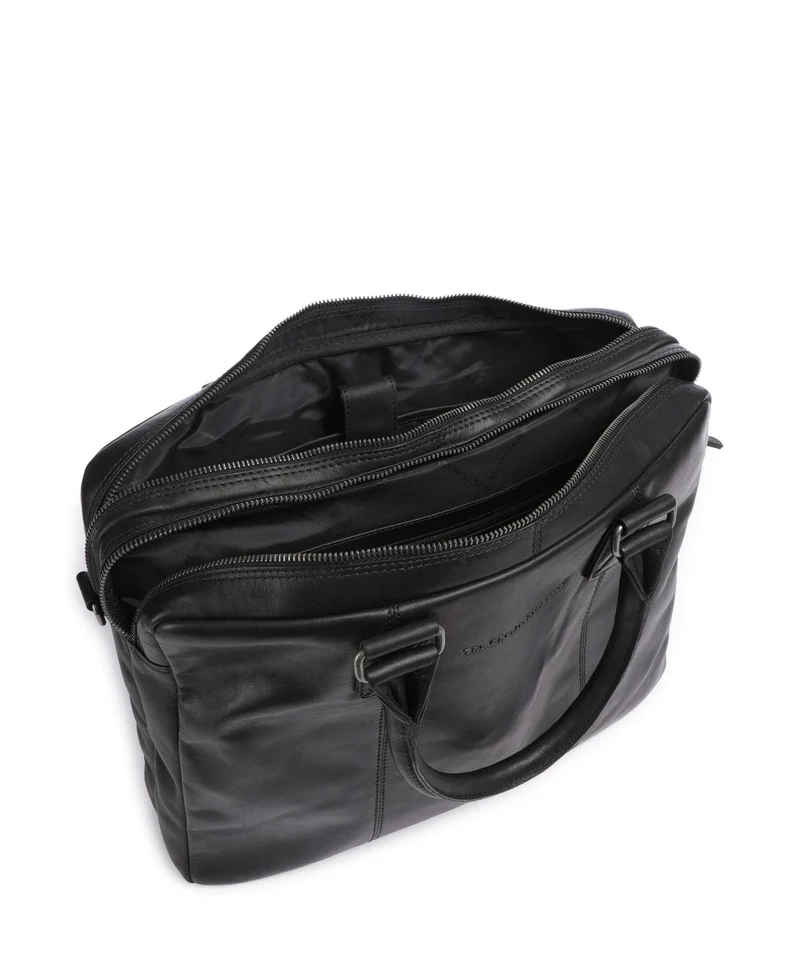 The Chesterfield Brand Wax Pull Up Cow Fabian Porte-document black
