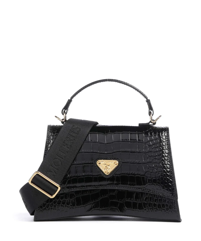 Maison Mollerus Croco Romont Sac à main classic schwarz