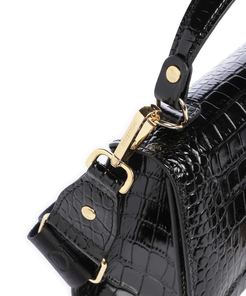 Maison Mollerus Croco Romont Sac à main classic schwarz