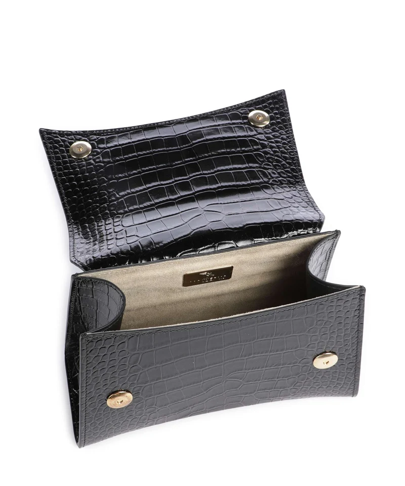 Maison Mollerus Croco Romont Sac à main classic schwarz