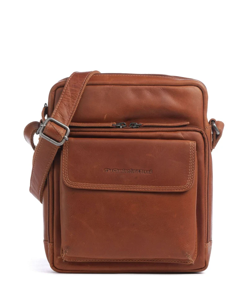 The Chesterfield Brand Wax Pull Up Cow Montira Sac bandoulière cognac
