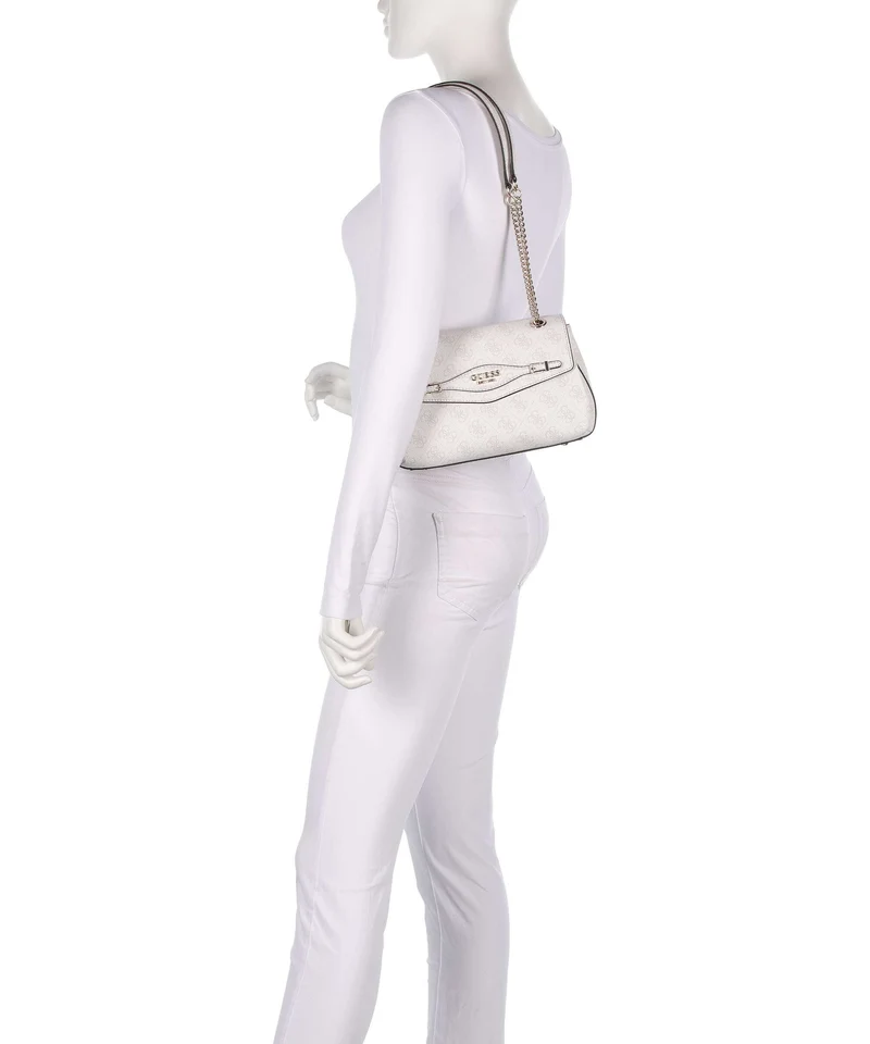 Guess Katya 4G Logo Sac porté épaule white logo