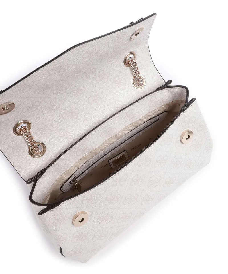 Guess Katya 4G Logo Sac porté épaule white logo
