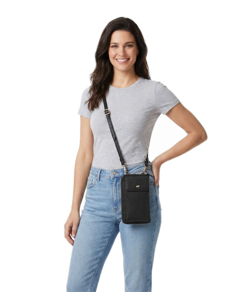 Braun Büffel Asti Pochette telephone schwarz