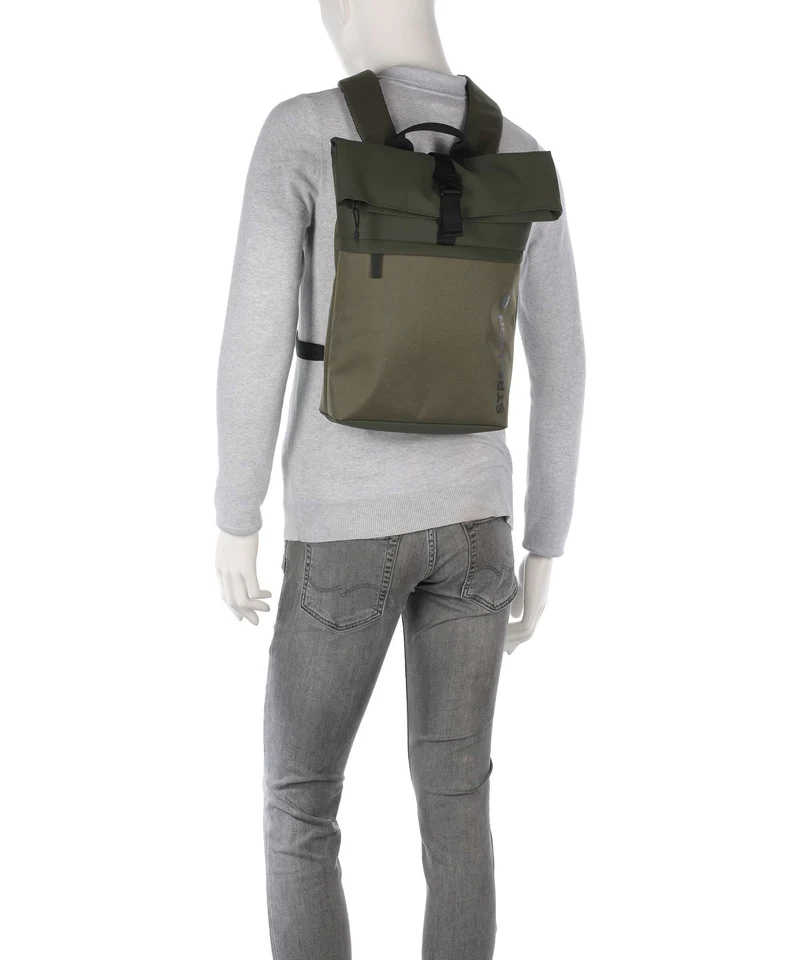 Strellson Alperton Sac à dos roll-top olive night