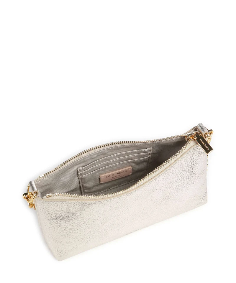 Coccinelle Aura Sac porté épaule pale gold