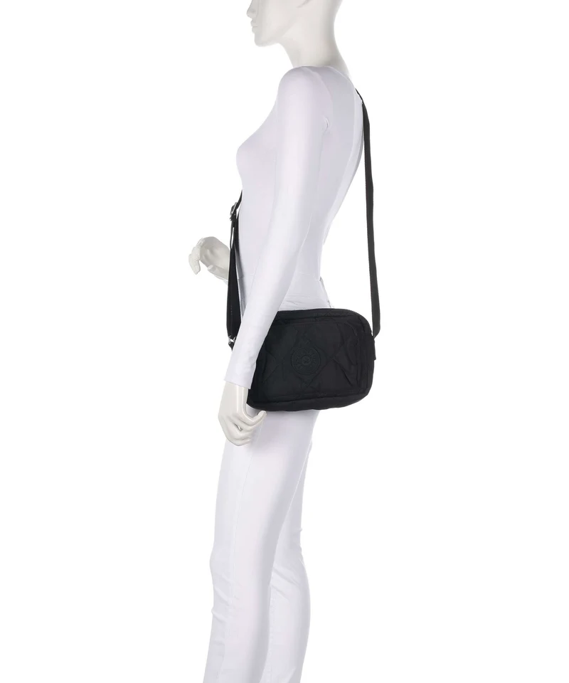 Kipling Crinkled Quilt Abanu M Zip Sac bandoulière cosmic black