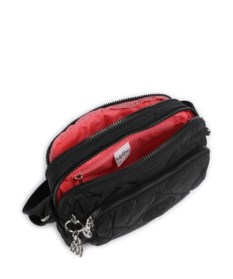 Kipling Crinkled Quilt Abanu M Zip Sac bandoulière cosmic black