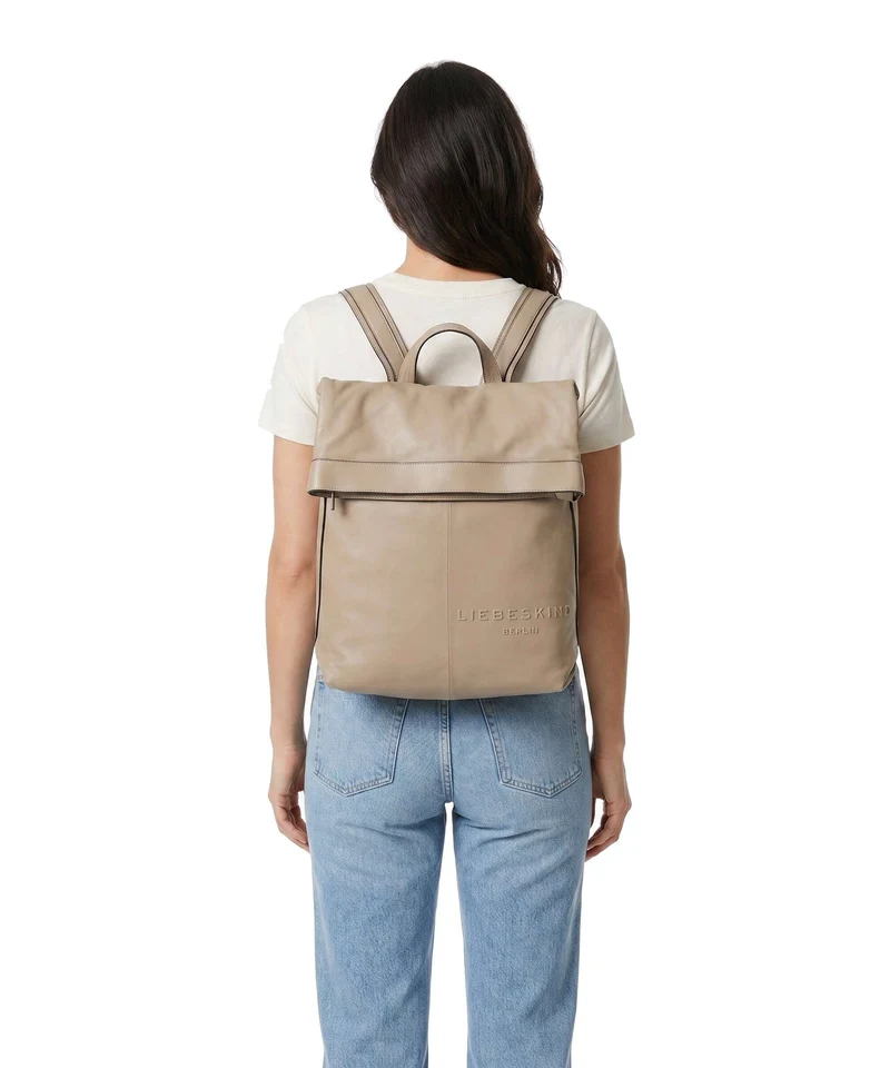 Liebeskind Elvira Sheep Natural L Sac à dos roll-top stone