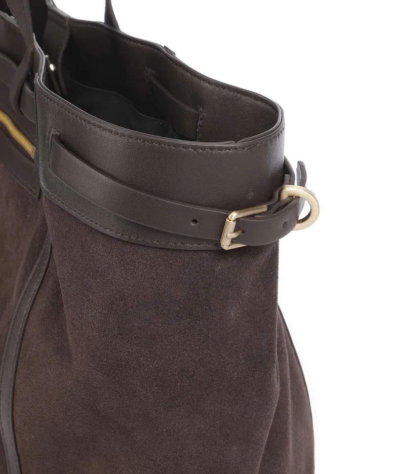 Les Visionnaires Felicia Cozy Cabas chocolate brown