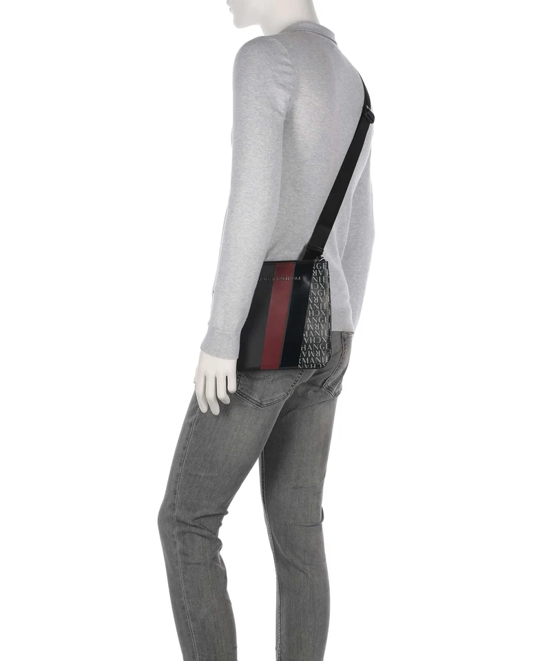 Armani Exchange Dylan Sac bandoulière black/pomegranate/black shiny