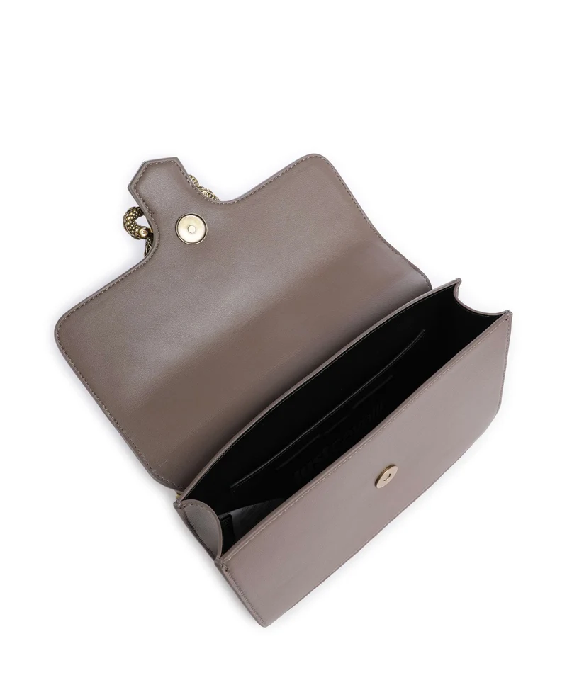 Just Cavalli Iconic Snakes Sac porté épaule taupe