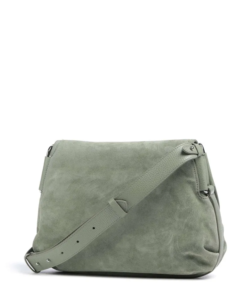 Coccinelle Rebekka Suede Sac porté épaule greenery