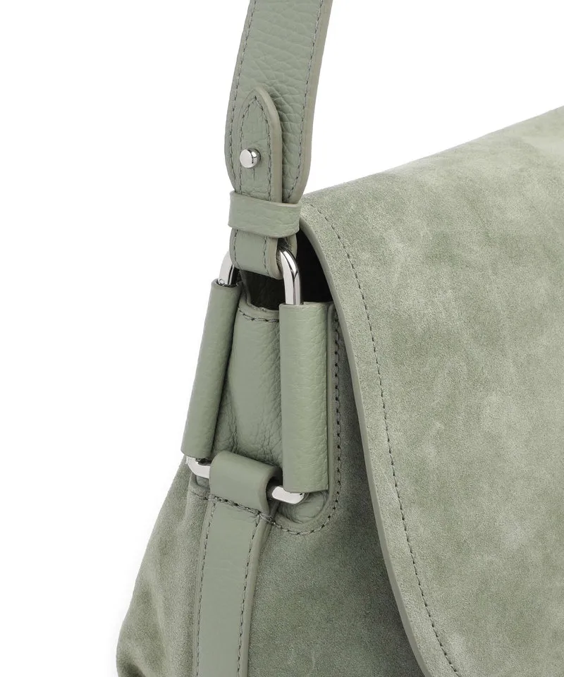 Coccinelle Rebekka Suede Sac porté épaule greenery