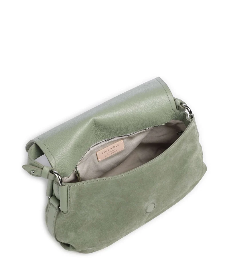 Coccinelle Rebekka Suede Sac porté épaule greenery