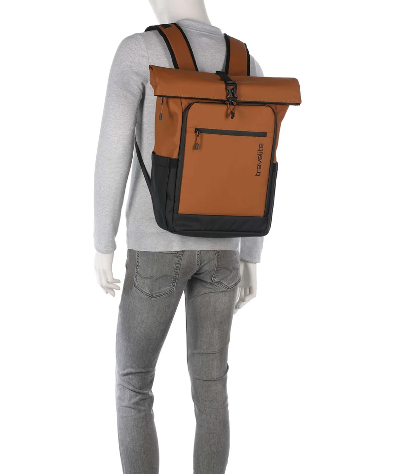 Travelite Briize M Sac à dos roll-top curry