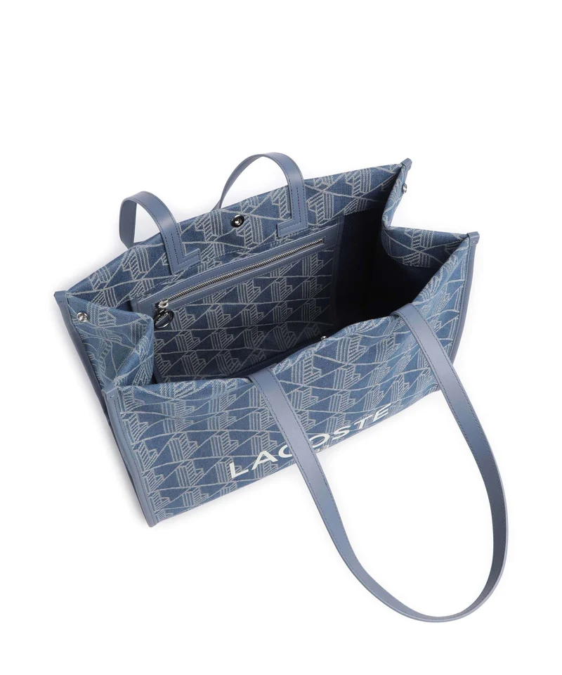 Lacoste Heritage Jacquard Cabas denim