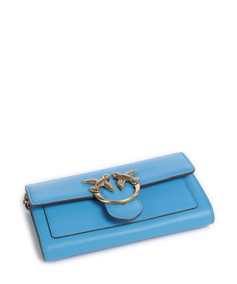 Pinko Love One Portefeuille azzurro dresda/antique gold