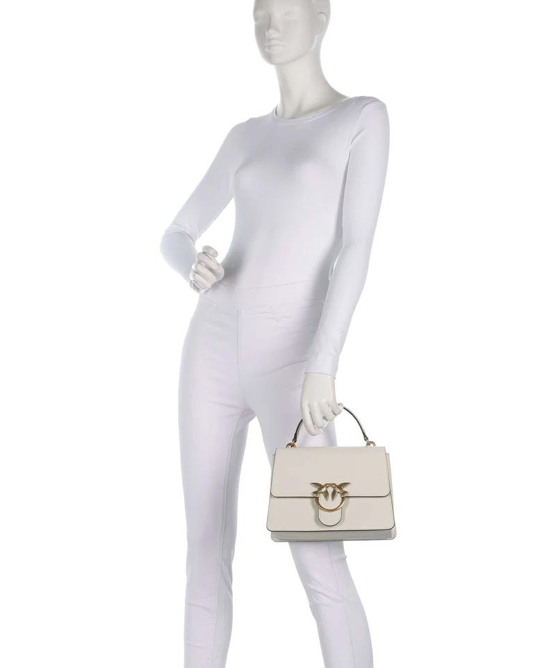 Pinko Love One Classic Sac à main bianco seta/antique gold