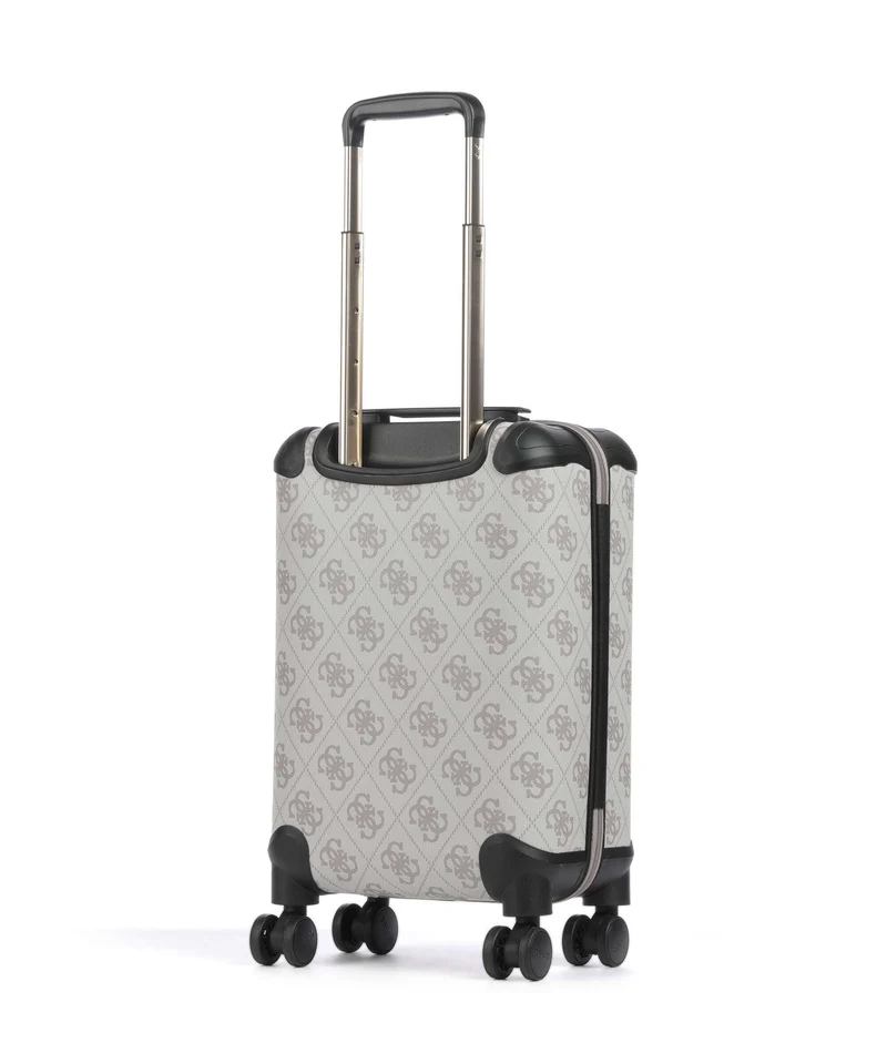 Guess Berta 4G Logo Valise 4 roues dark taupe logo