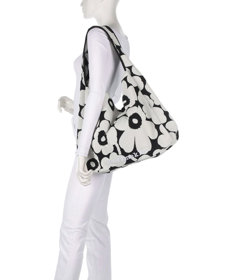 Marimekko Knitted Unikko Sac fourre-tout black/offwhite