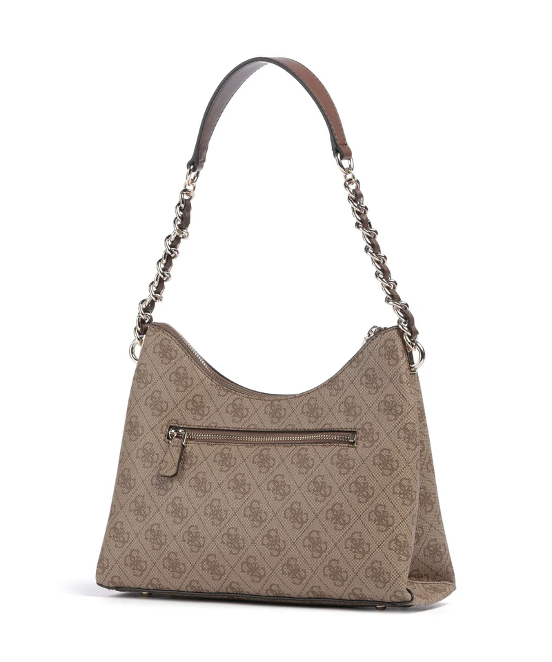 Guess Izzy Sac porté épaule latte logo/brown