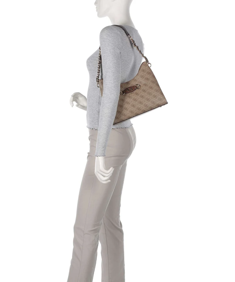 Guess Izzy Sac porté épaule latte logo/brown