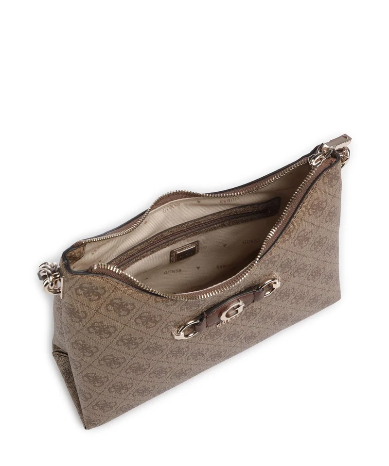 Guess Izzy Sac porté épaule latte logo/brown