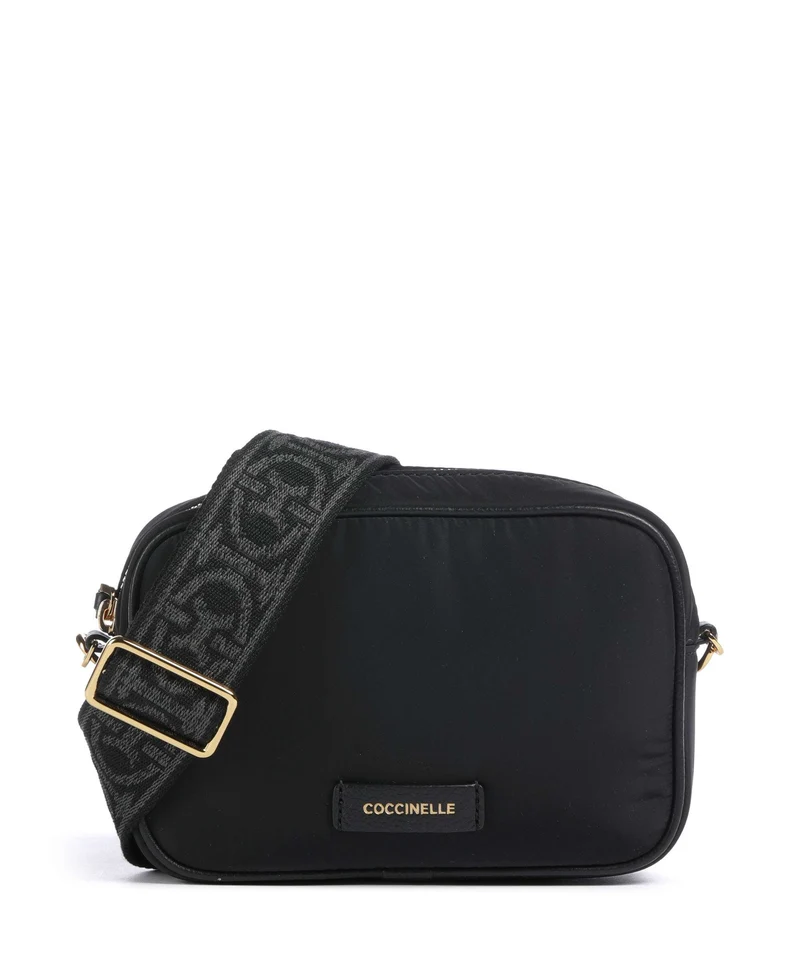 Coccinelle Tebe Nylon Puffy Sac bandoulière noir