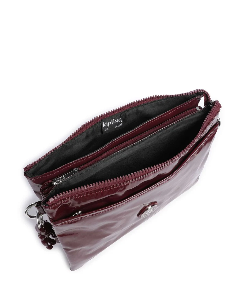 Kipling Elevated Riri L Sac bandoulière high gloss wine