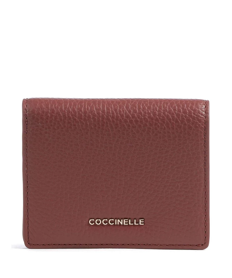 Coccinelle Metallic Soft Portefeuille brandy