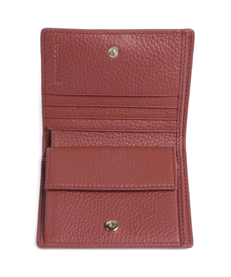 Coccinelle Metallic Soft Portefeuille brandy