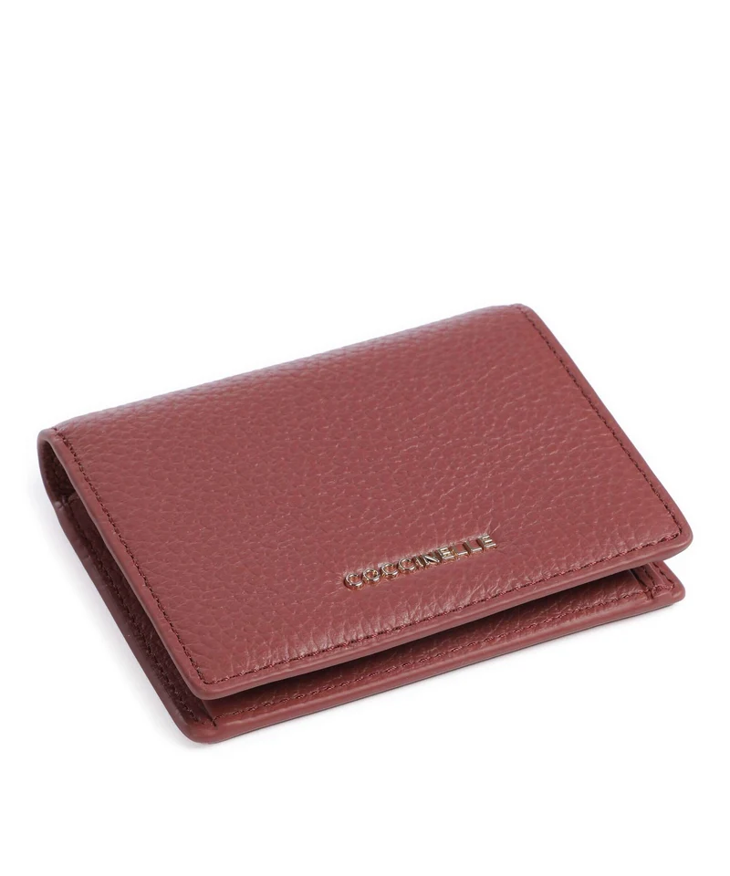 Coccinelle Metallic Soft Portefeuille brandy