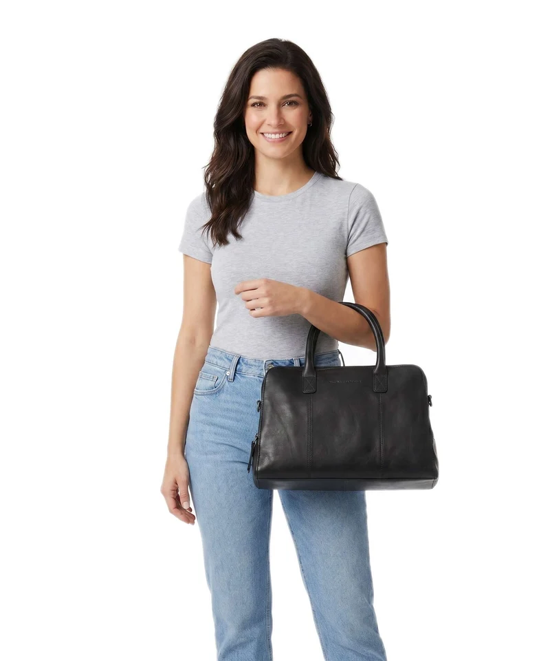 The Chesterfield Brand Wax Pull Up Cow Layton Sac à main black