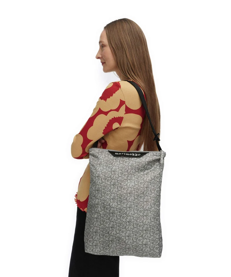 Marimekko Neat Unikko Piirto M Sac fourre-tout grey/black