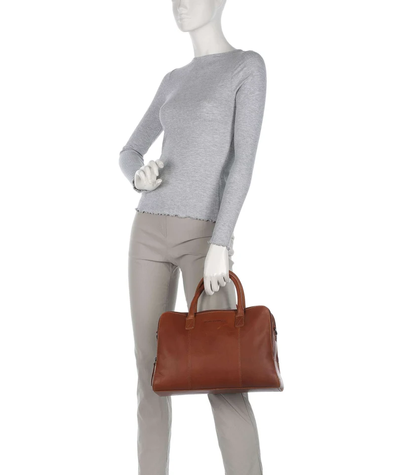 The Chesterfield Brand Wax Pull Up Cow Layton Sac à main cognac