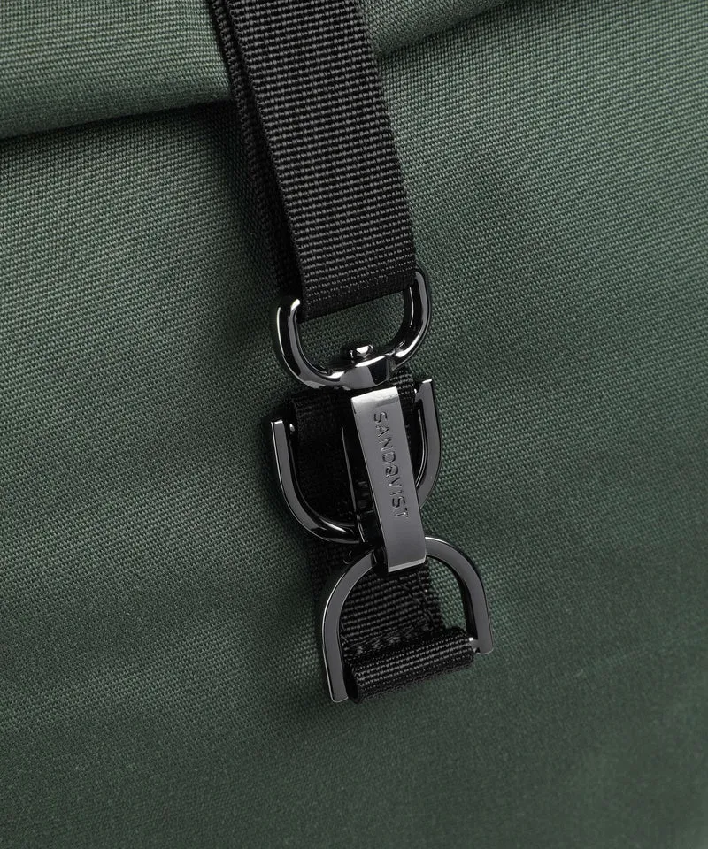 Sandqvist Ground Dante Vegan Sac à dos roll-top dawn green