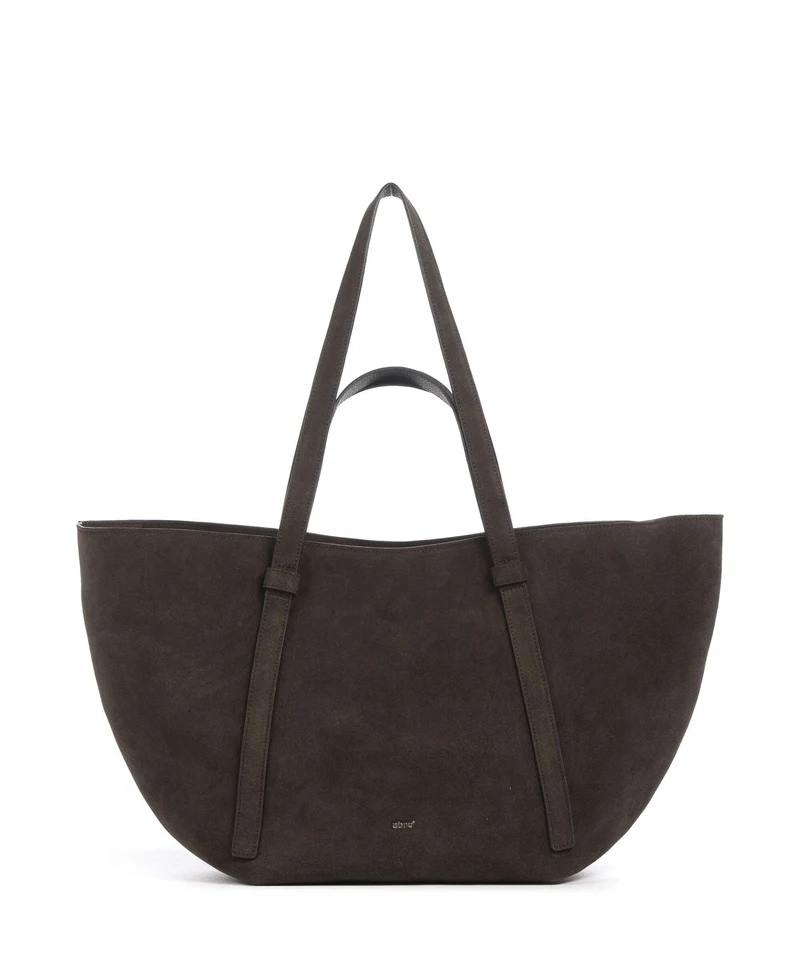 Abro Suede Cosmo Large Cabas dark brown