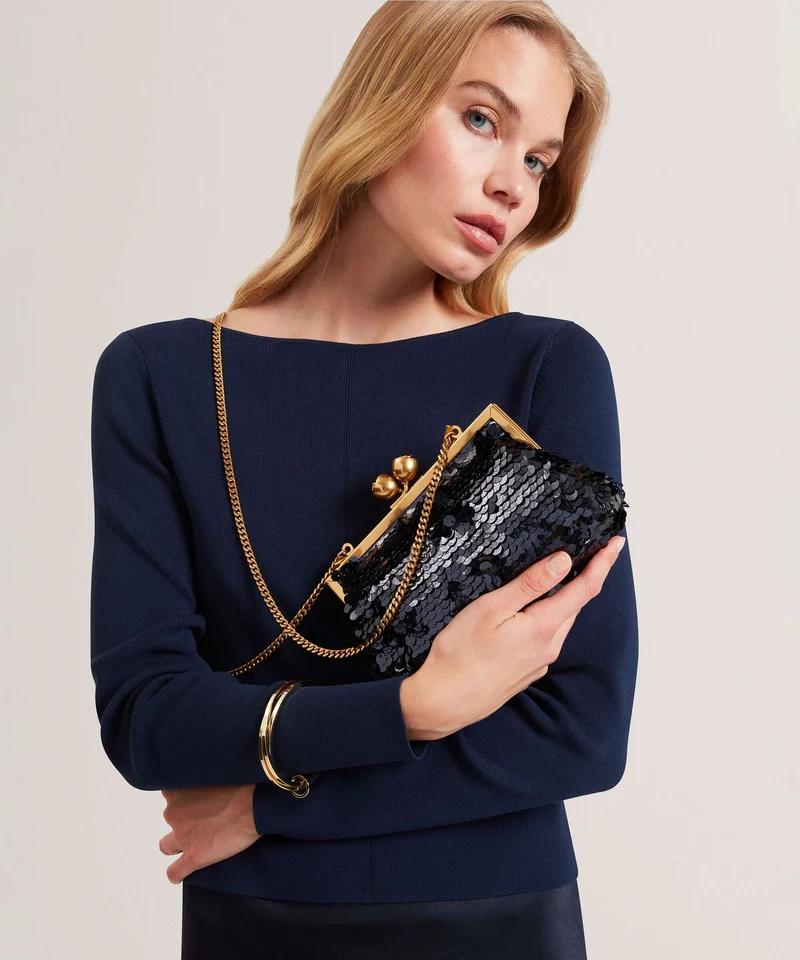 Ted Baker Sequinz Sac bandoulière navy