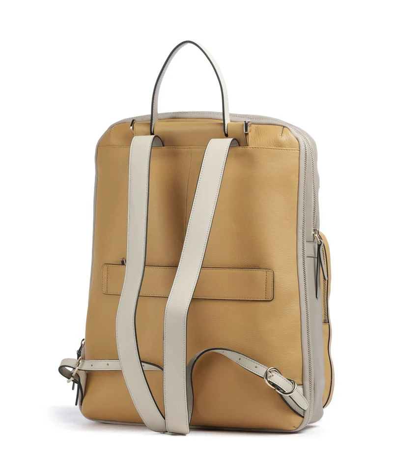 Piquadro Circle Sac à dos d'ordinateur yellow/beige