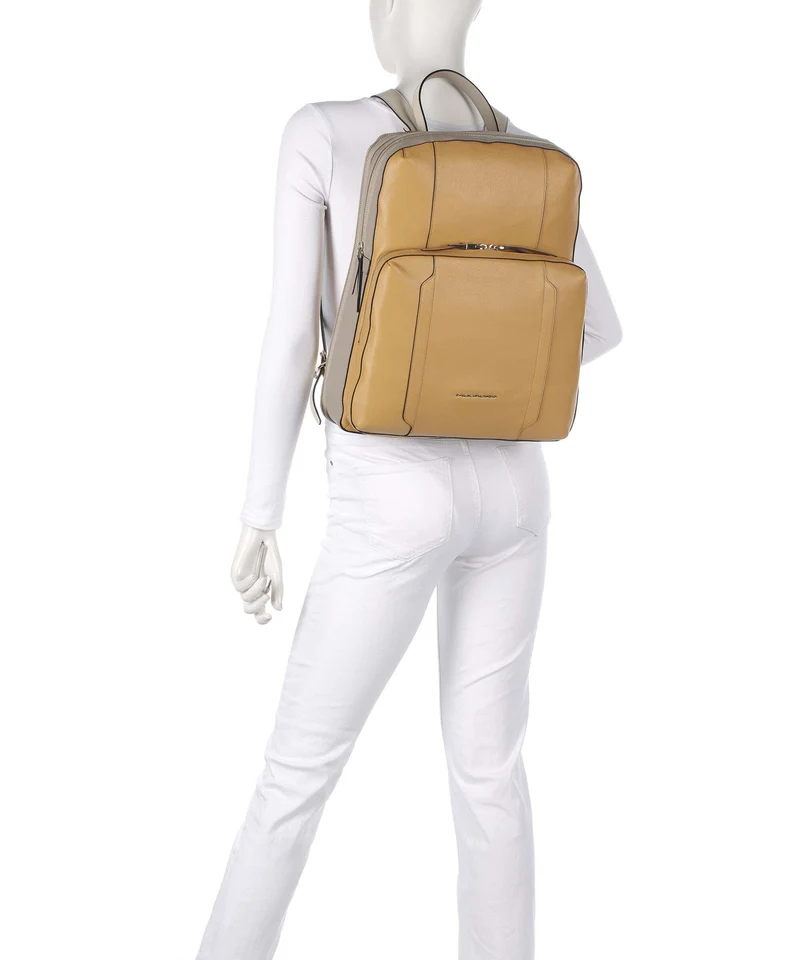 Piquadro Circle Sac à dos d'ordinateur yellow/beige