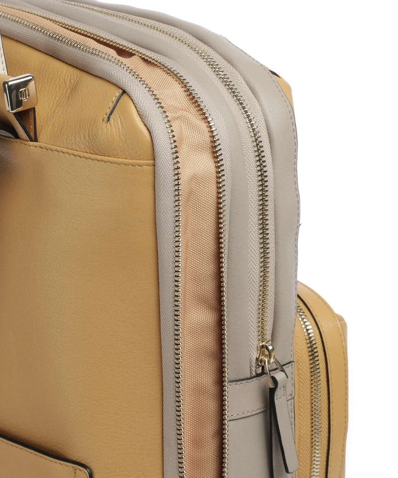 Piquadro Circle Sac à dos d'ordinateur yellow/beige