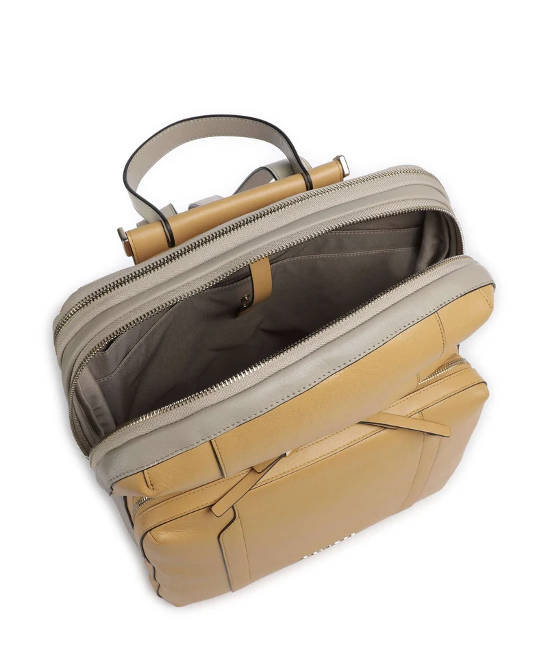 Piquadro Circle Sac à dos d'ordinateur yellow/beige