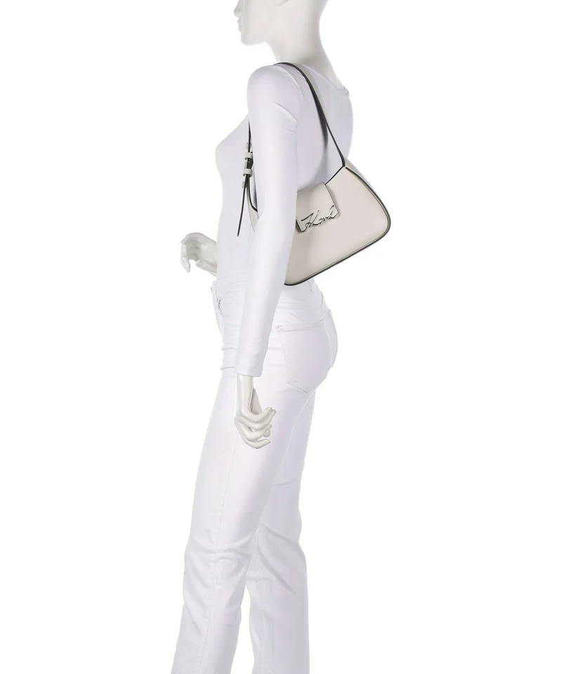Karl Lagerfeld K/Signature Sac porté épaule cement