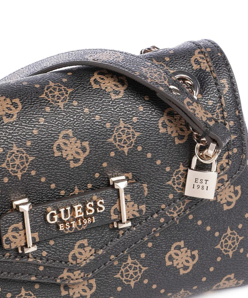Guess Silia Sac porté épaule espresso logo