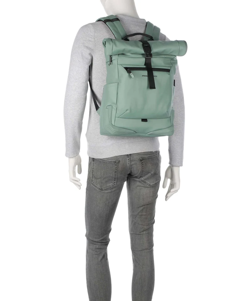 Piquadro Corner 2.0 Sac à dos roll-top green